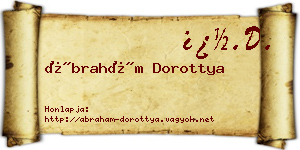 Ábrahám Dorottya névjegykártya